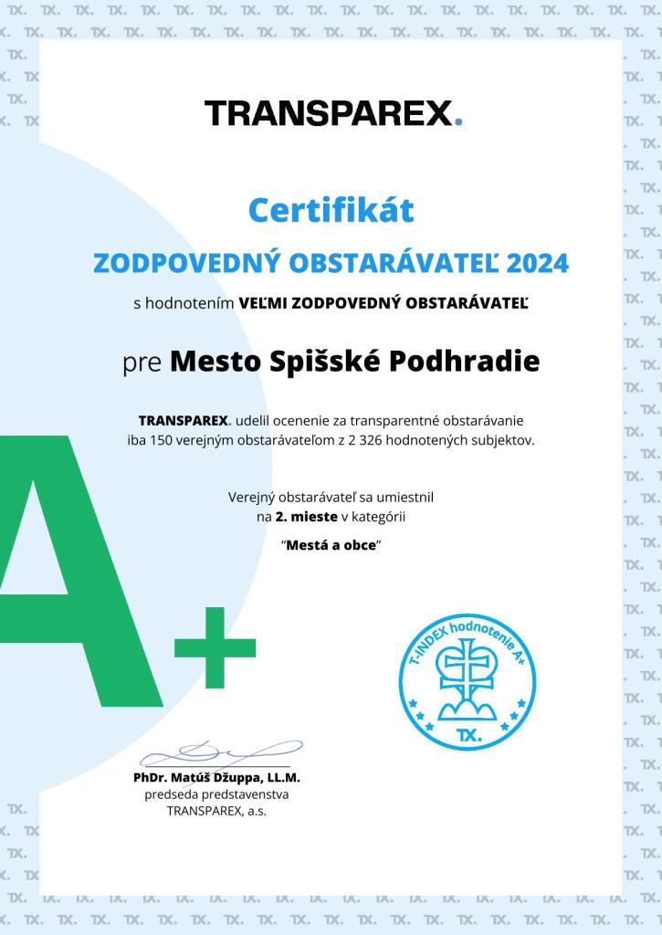 Zodpovedný obstarávateľ 2024