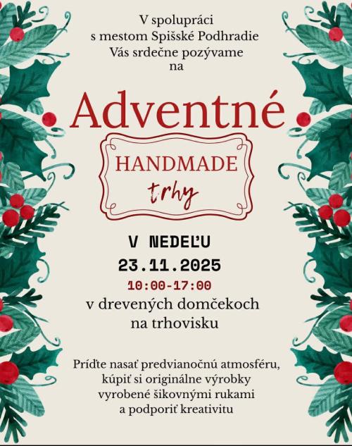 Adventné handmade trhy_ 23.11.2025