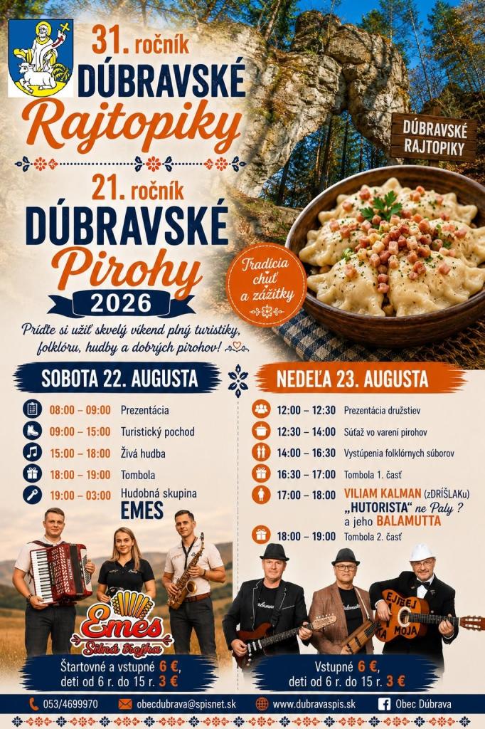 Dúbravské Rajtopiky a Pirohy_ 22.-23.8.2026