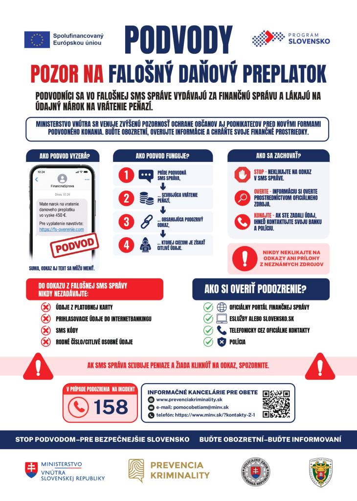 POZOR NA FALOŠNÝ DAŇOVÝ PREPLATOK